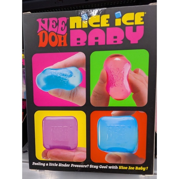 2X NeeDoh Nice Ice Baby 4 pack, Set of 4 Nee Doh Mini Nice Cube Pink Blue Purple - Picture 6 of 6